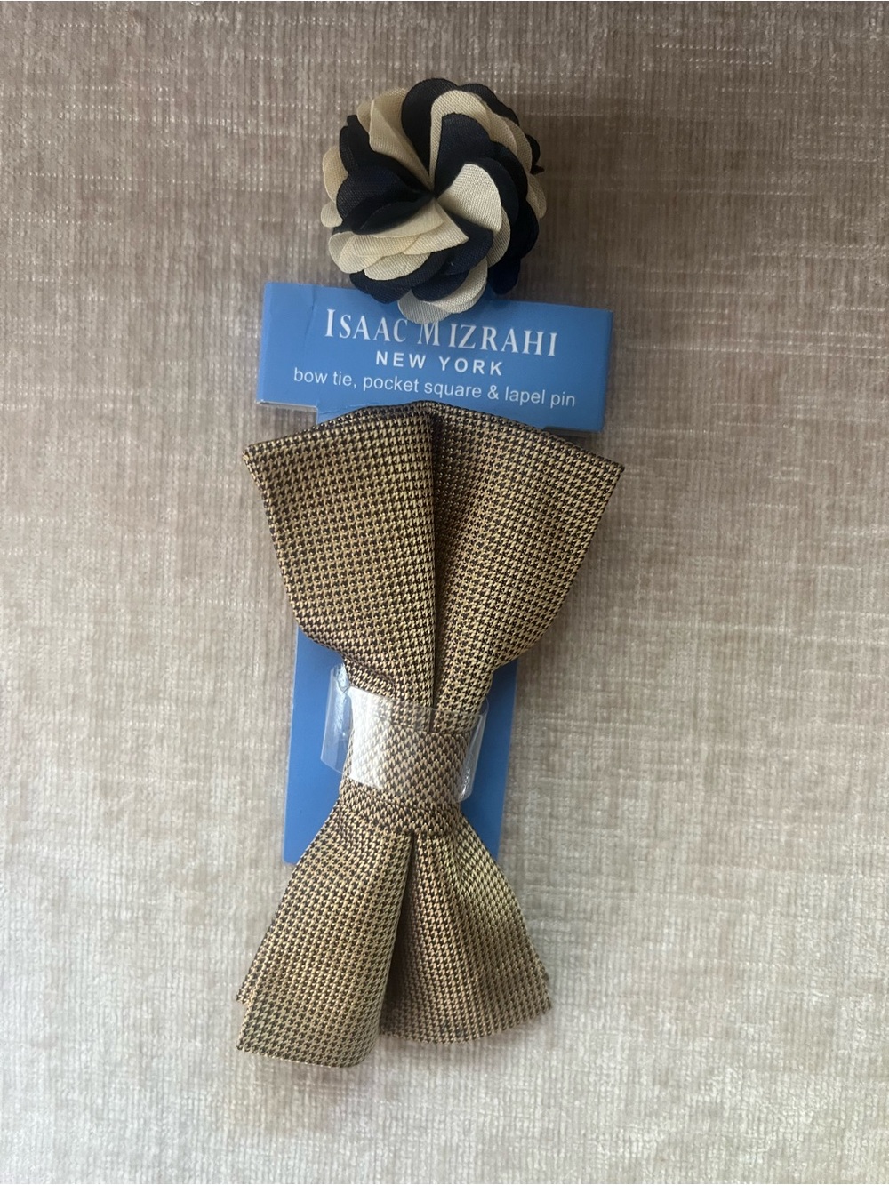 Issac Mizrahi Bow Tie and Lapel Pin